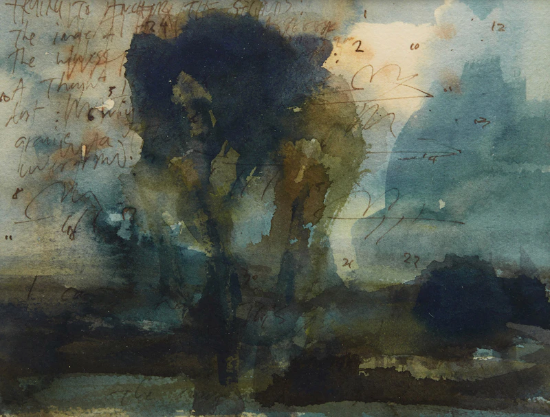 Michael Smith, Trying to Anchor the Star; Monday Diaries; Untitled Abstraction , three watercolour and ink - view 4