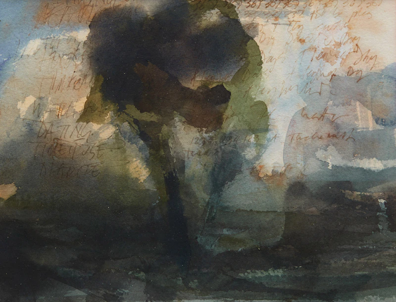 Michael Smith, Trying to Anchor the Star; Monday Diaries; Untitled Abstraction , three watercolour and ink - view 7