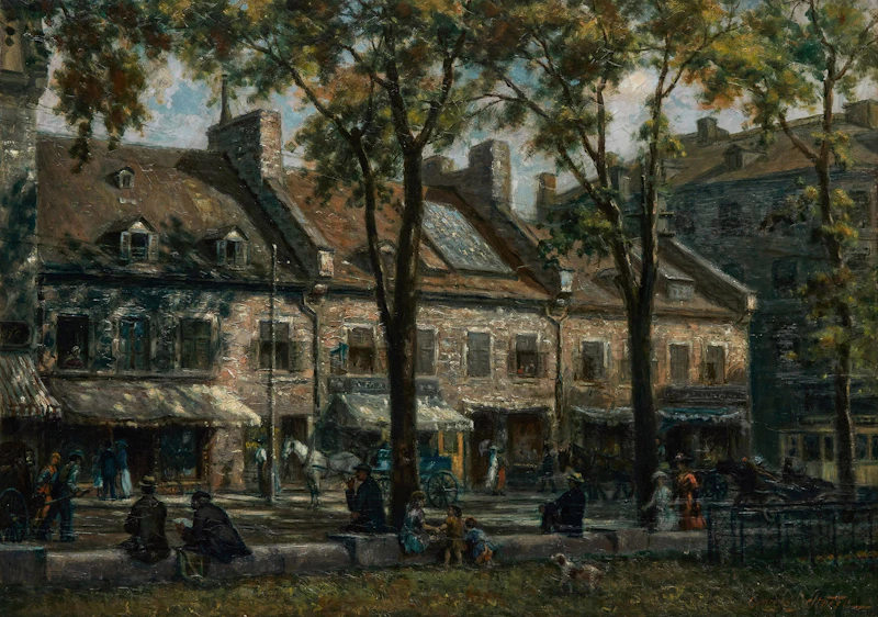 Vieilles maisons, rue Notre Dame by Georges Delfosse