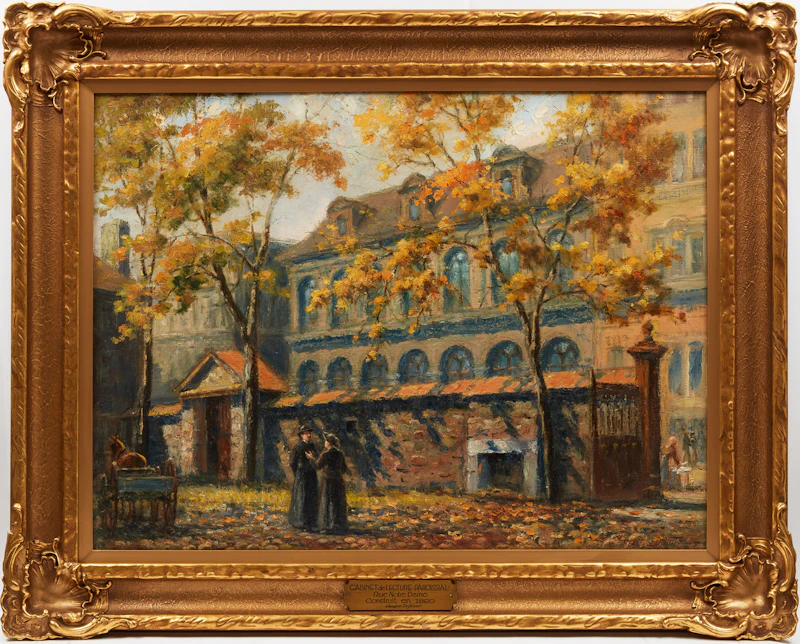 Georges Delfosse, Cabinet de lecture paroissial, oil on canvas - view 2