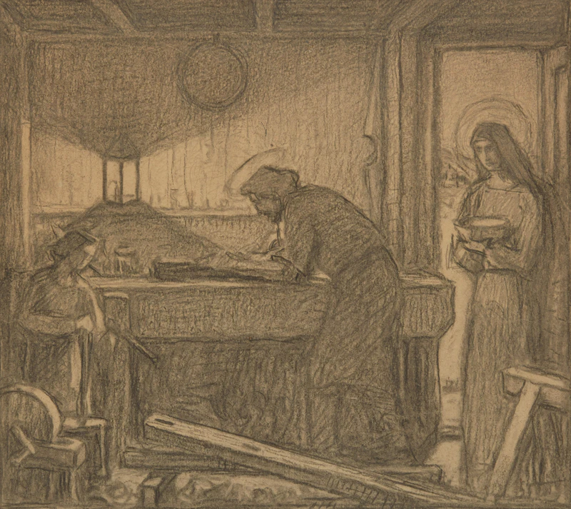 La Sainte famille en atelier by Ozias Leduc