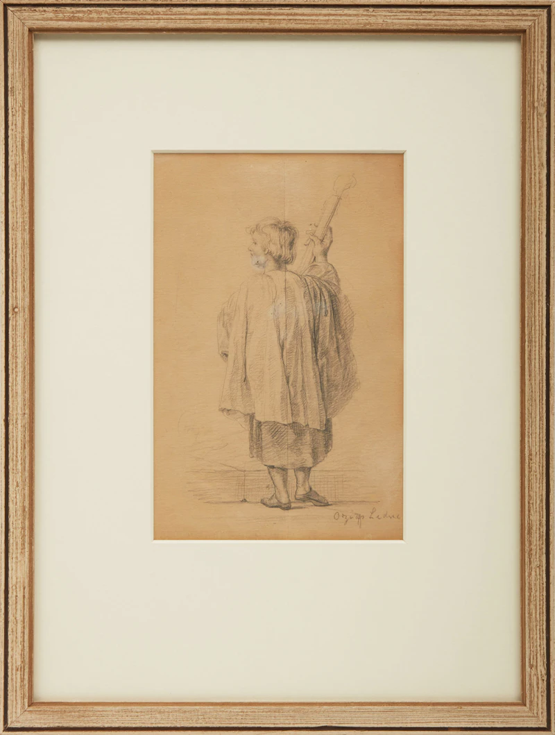 Ozias Leduc, L’Enfant de choeur; Ange; Étude de plusieurs visage, three pencil drawings - view 5