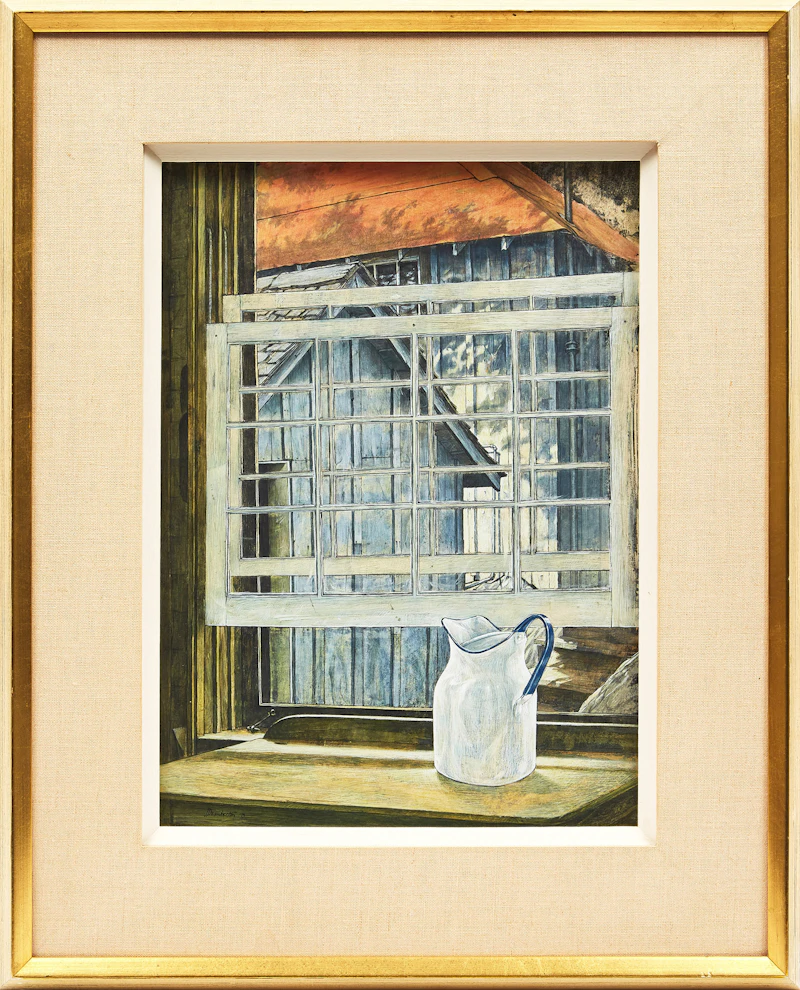 John Pemberton, Drinking Water, ink on tempera, 1975 - view 2