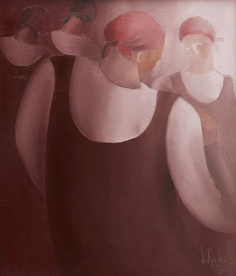 Renée duRocher, Les besogneuses, oil on canvas - view 1