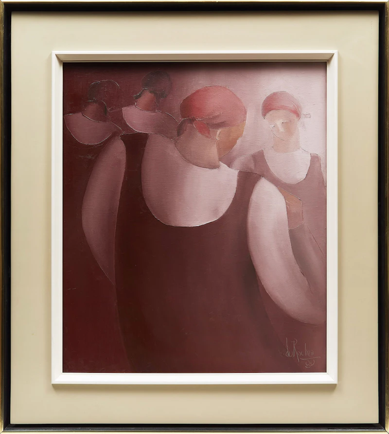 Renée duRocher, Les besogneuses, oil on canvas - view 2