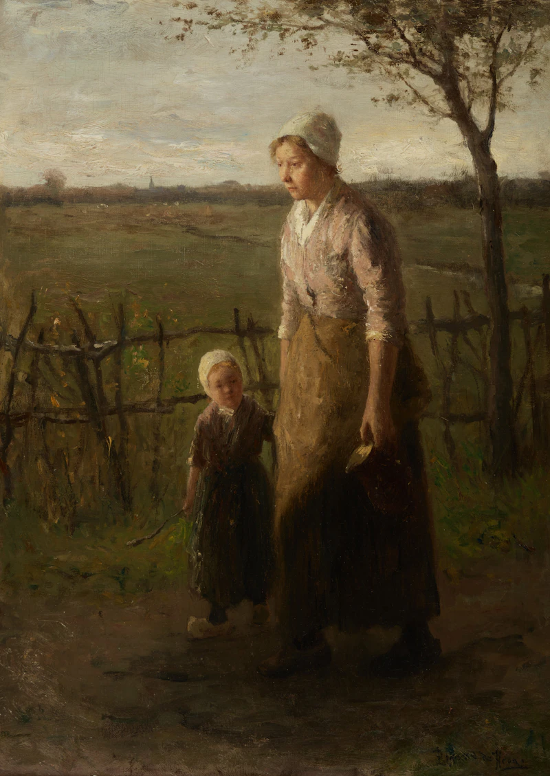 Bernard de Hoog, Mother and Child, oil on canvas