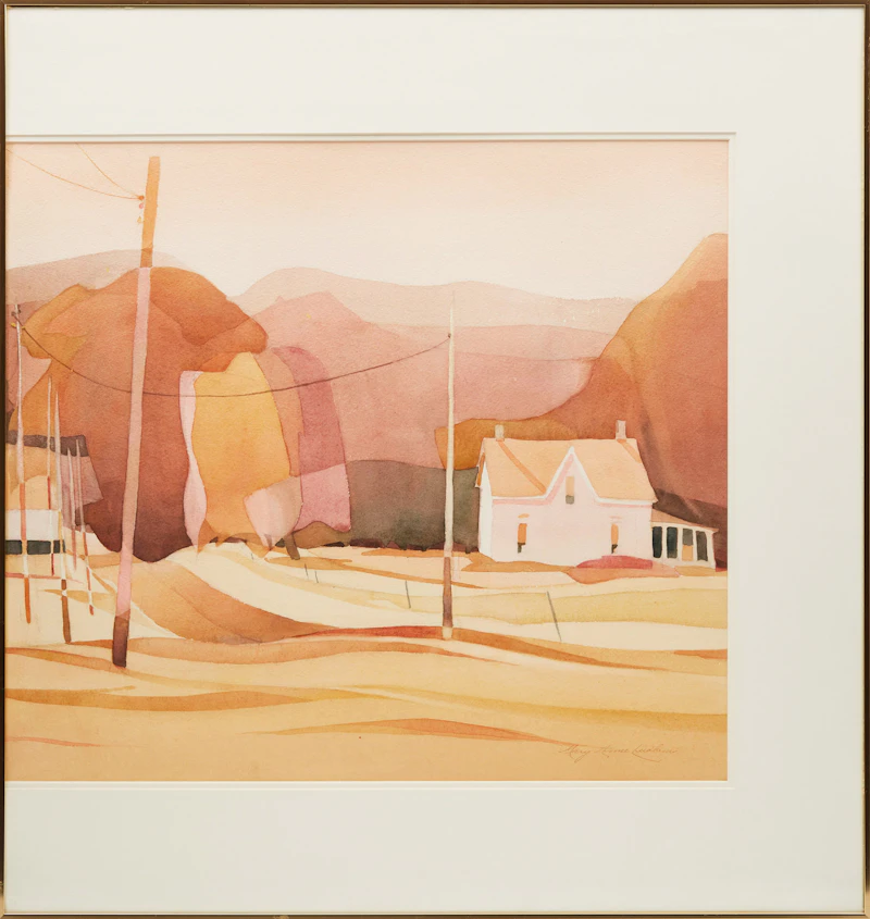 Mary Anne Ludlam, Wolfe Island Farm, diptych watercolour - view 6