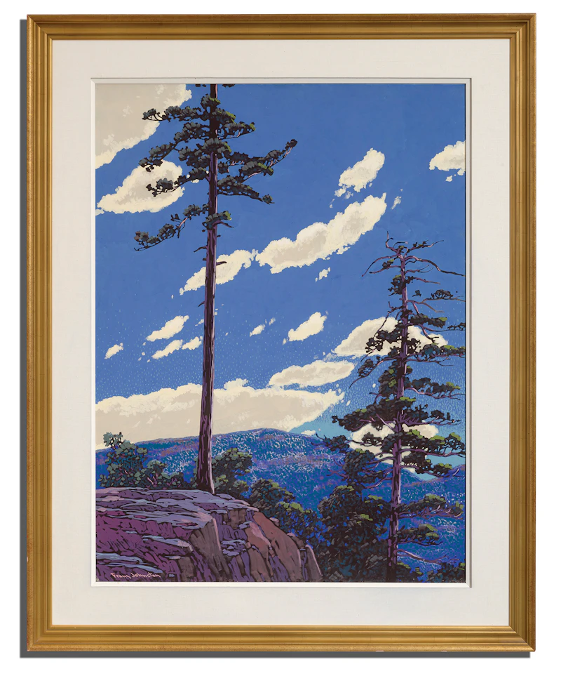 Frank Hans Johnston, Sun Song of Algoma, tempera on paper board, circa 1920 - view 2