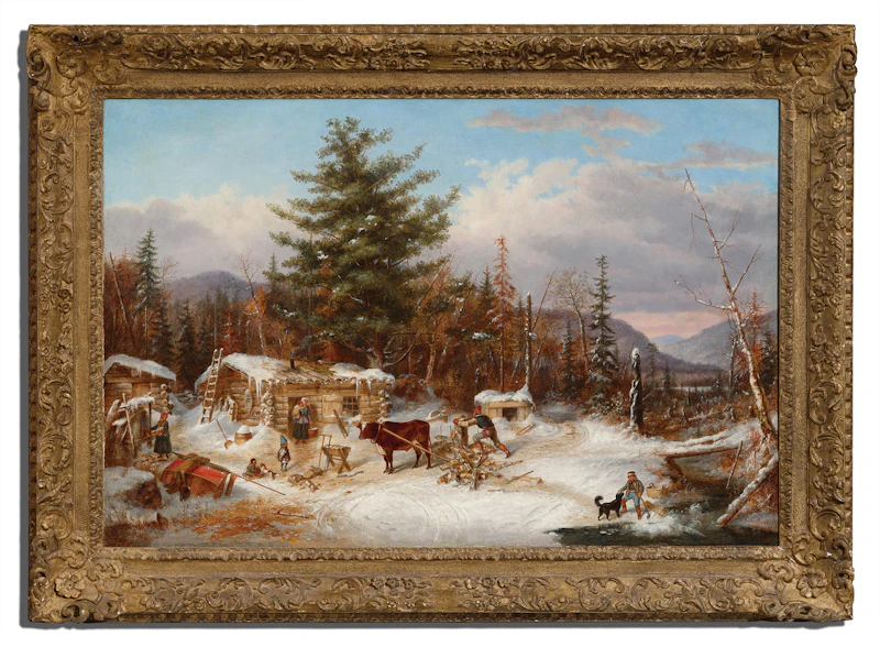 Cornelius Krieghoff, The Settler’s Log House, oil on canvas, 1859 - view 2