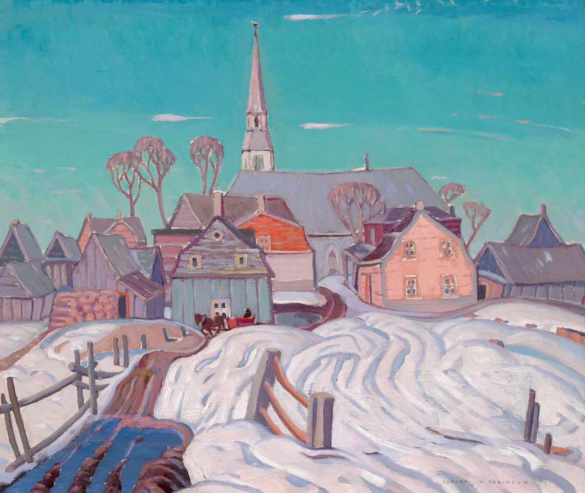 Albert Henry Robinson, Les Éboulements en haut, oil on canvas, circa 1924