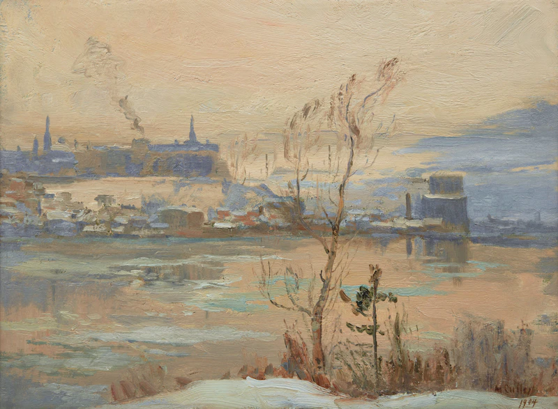 View of Quebec from Lévis by Maurice Galbraith Cullen