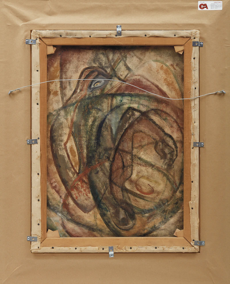 Marian Mildred Dale Scott, Staircase, circa 1940, double-sided oil on canvas - view 3