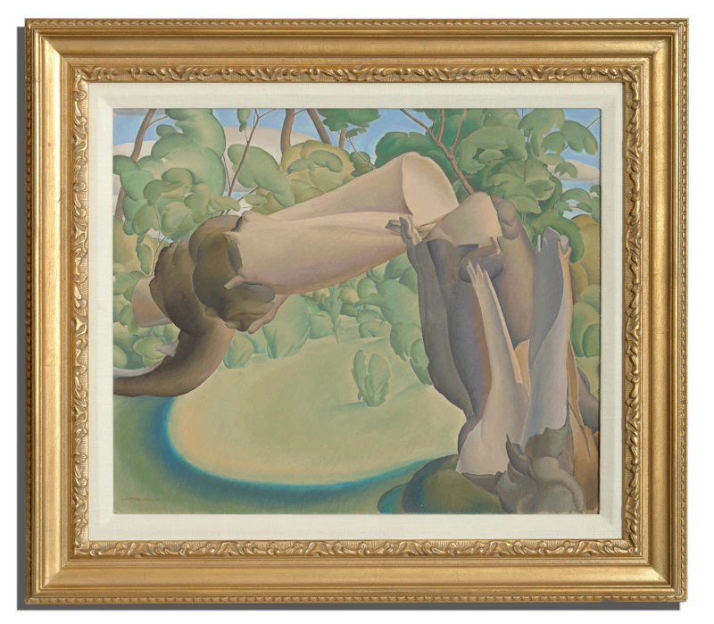 Lionel LeMoine FitzGerald, Untitled (Broken Tree in Landscape), oil on canvas, 1931 - view 2