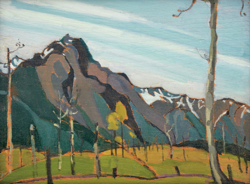 Landscape with Skeena Mountains, 1927 by Anne Douglas Savage