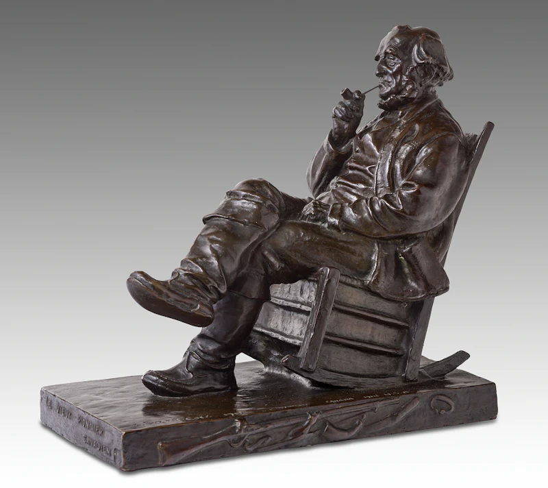 Marc-Aurèle de Foy Suzor-Coté, Le vieux pionnier canadien, bronze, 1912 - view 2