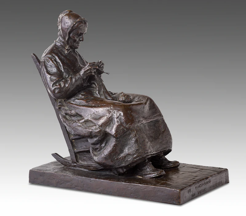 Marc-Aurèle de Foy Suzor-Coté, La compagne du vieux pionnier canadien, bronze - view 2
