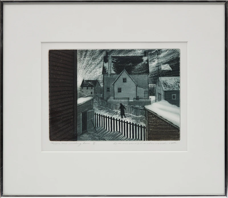 David Lloyd Blackwood, Skipper Nat Walking Home, colour etching and aquatint, 1982 - view 2
