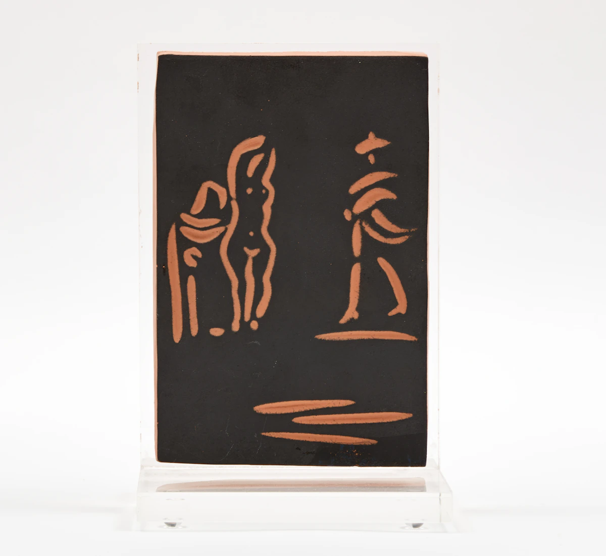 Pablo Picasso, Femmes et toréador (A.R. 541), red earthenware clay, 1968
