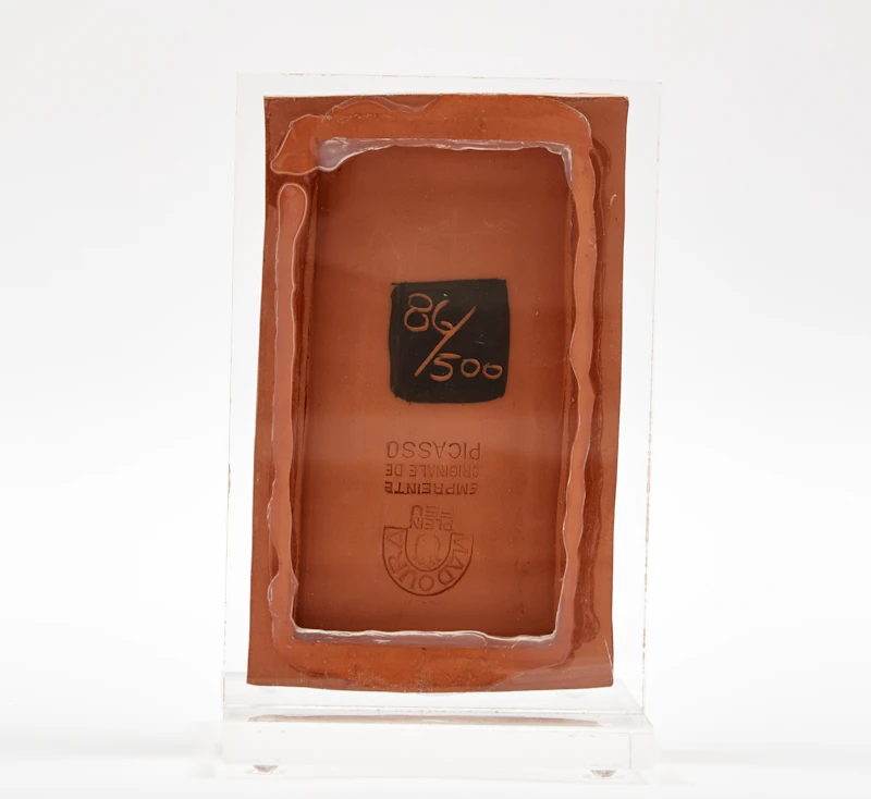 Pablo Picasso, Visage d'homme (A.R. 539), red earthenware clay, 1966 - view 2