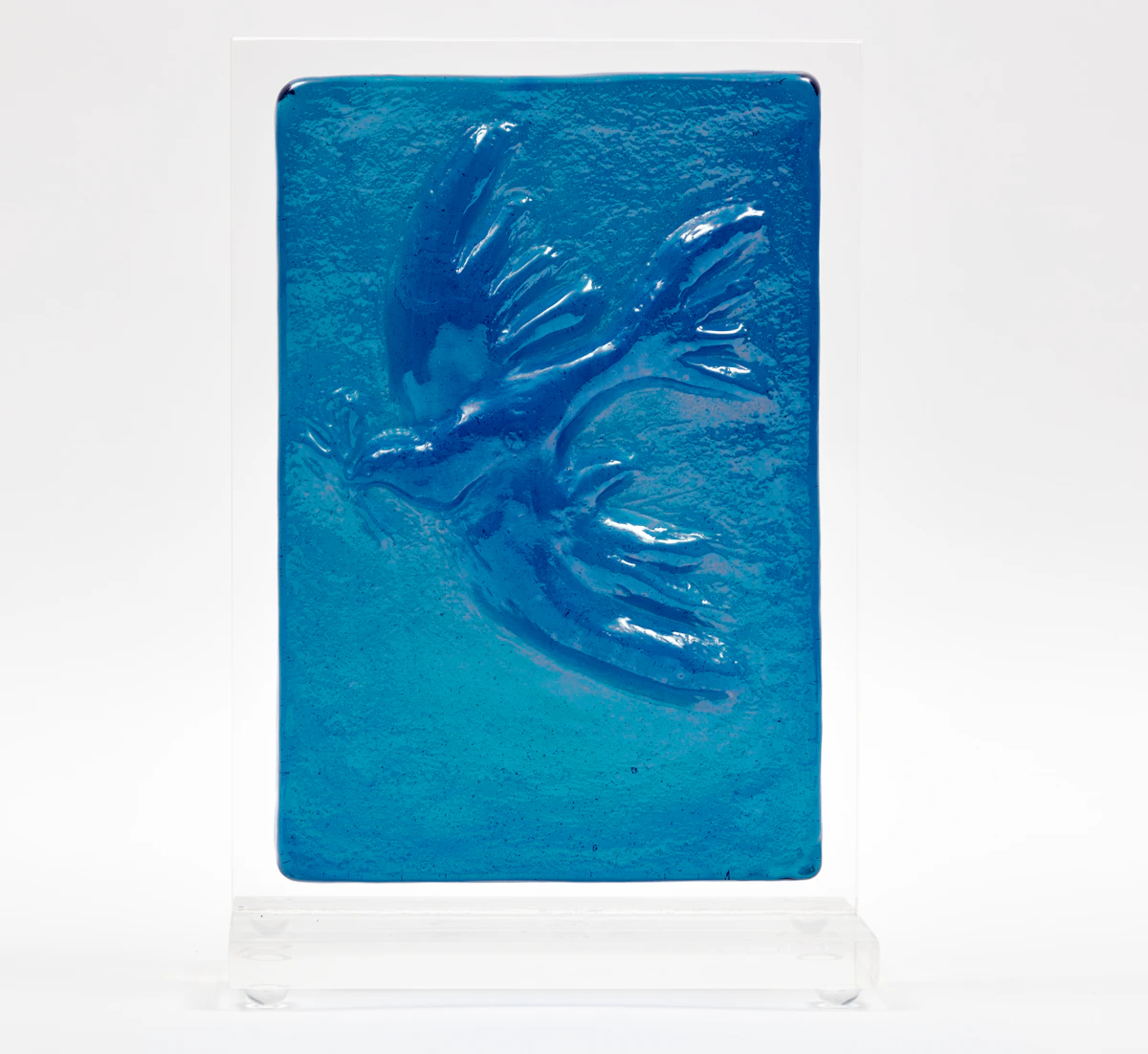 Pablo Picasso, Colombe de paix, blue glass relief, 1962