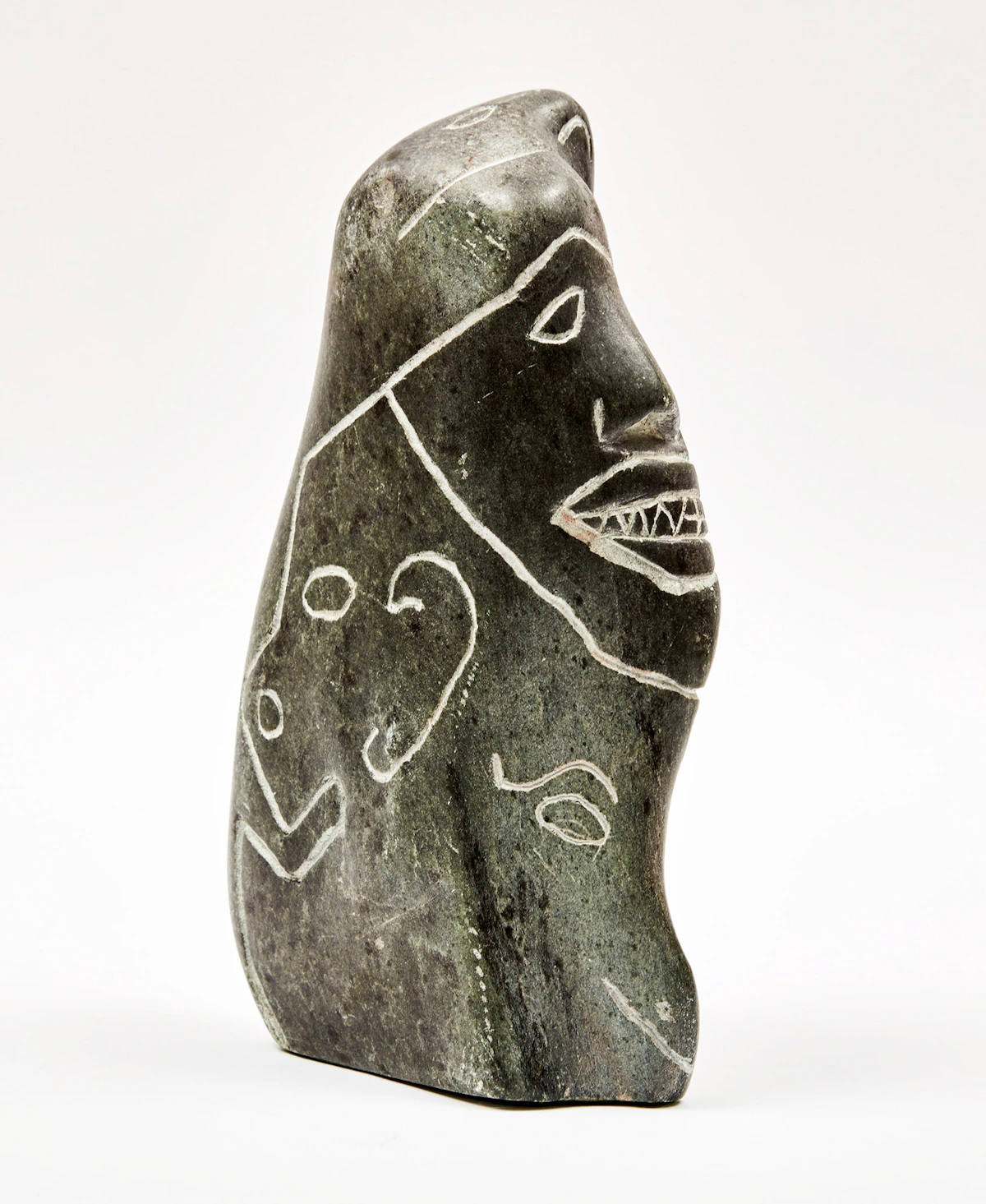Unidentified Inuit Artist (Possibly George Arluk), Transforming Figure, soapstone, circa 1990