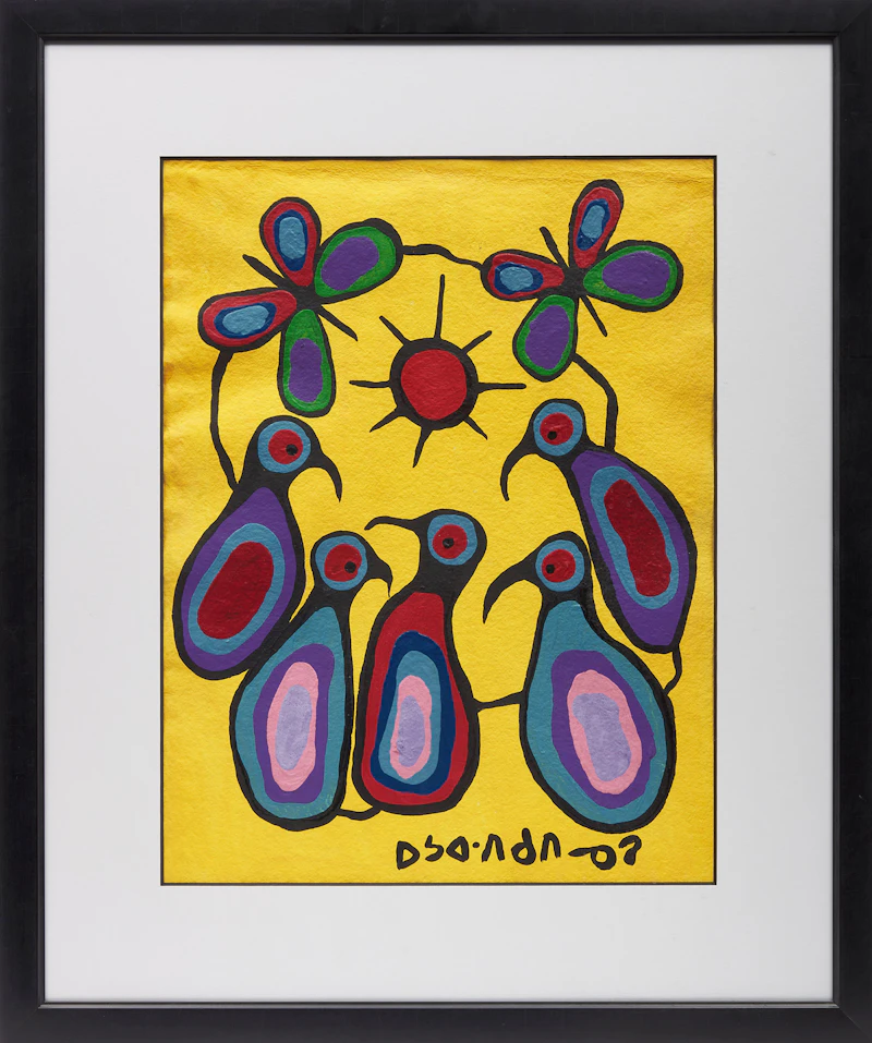 Norval Morrisseau, Prelude to Spring, acrylic on paper - view 2