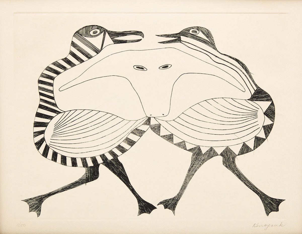 Kenojuak Ashevak, Birds, engraving