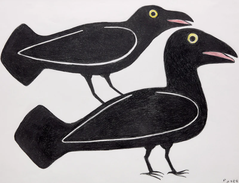 Untitled (Two Birds) by Kenojuak Ashevak