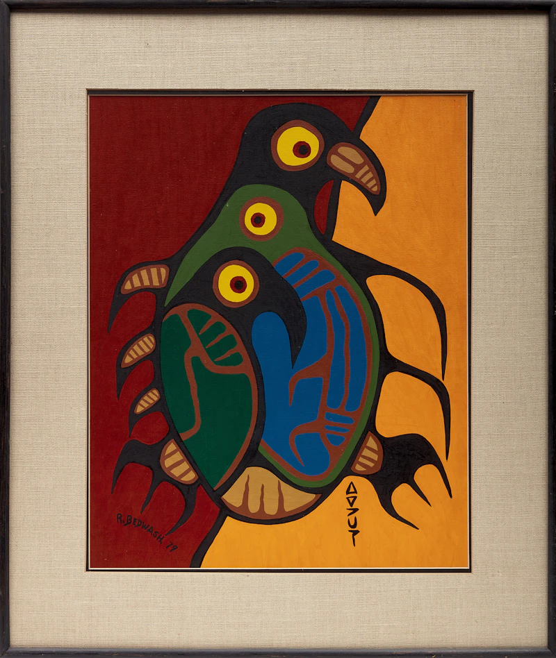 Richard Bedwash, Untitled (Bird Family), oil on canvas board, 1979 - view 2