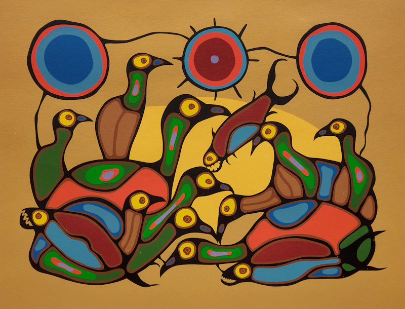 Norval Morrisseau, The Gathering, serigraph in colours - view 1