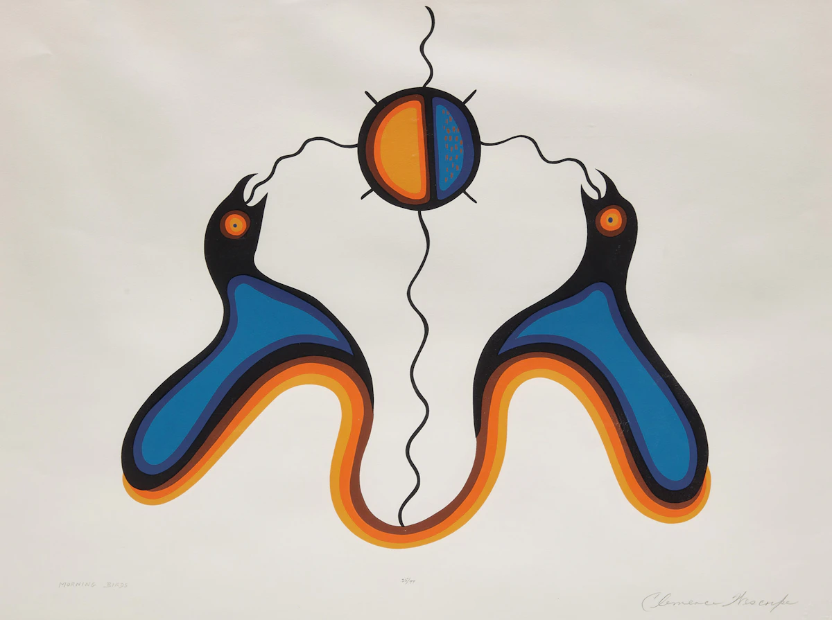 Clemence Westcoupe, Morning Birds, serigraph
