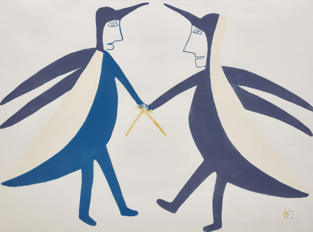 Jessie Oonark, Spirit Making a Wish, colour stencil, 1978