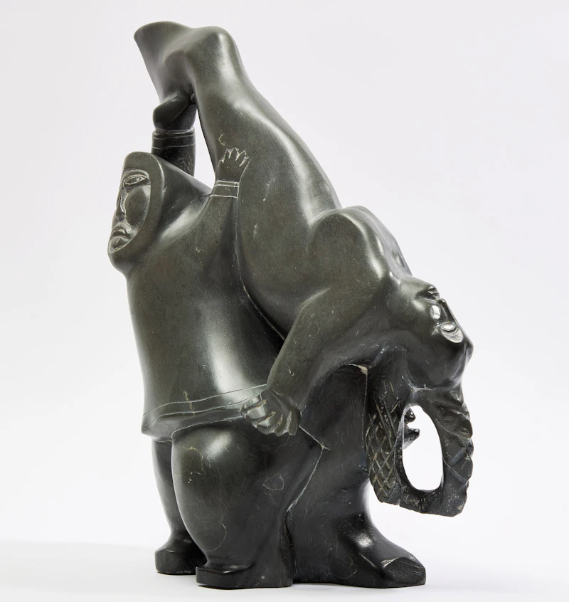 Davidee Kavik, Hunter and Sedna, stone - view 2