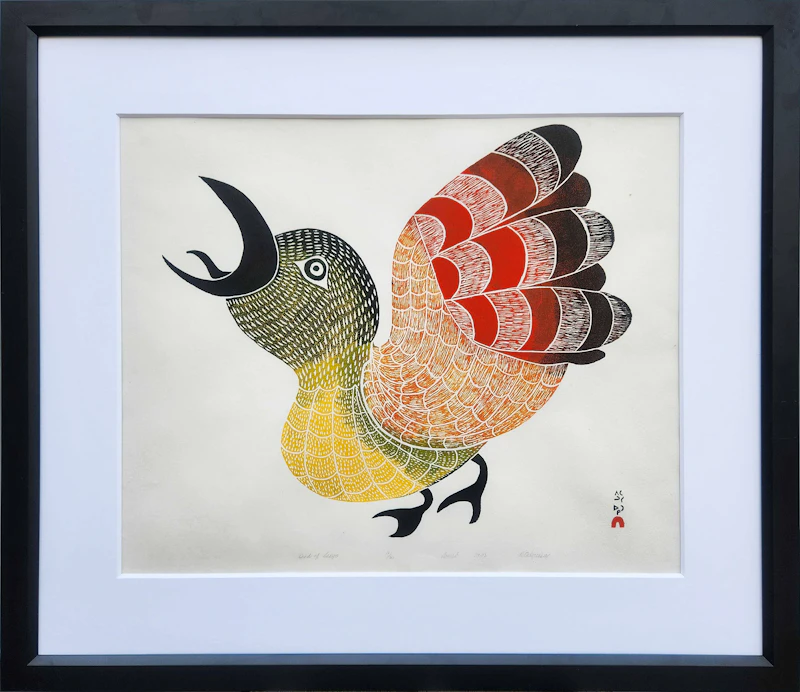 Pitaloosie Saila, Bird of Sargo, stonecut, 1972 - view 2