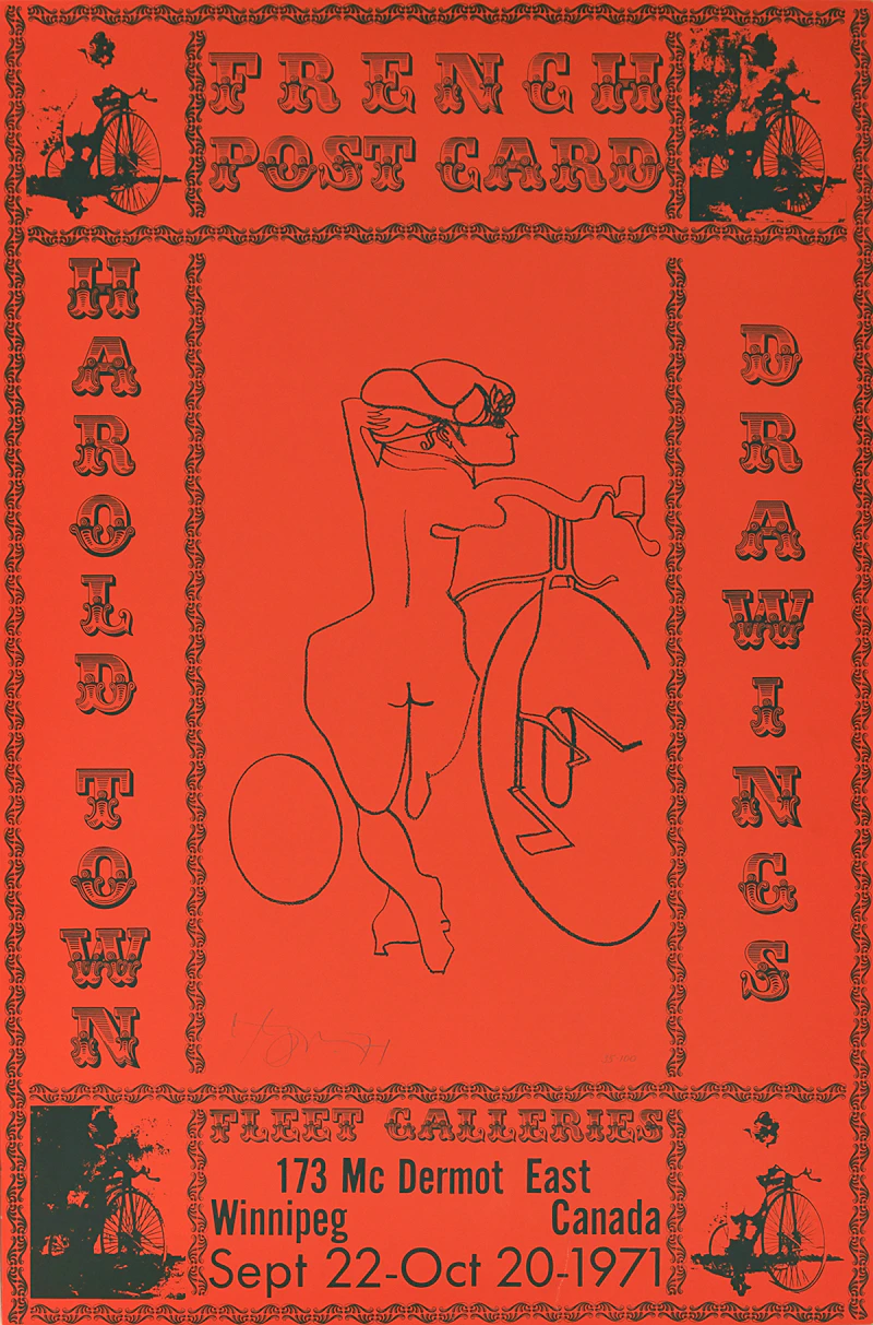 Harold Barling Town, Harold Town: Popsters and Celebrities; Harold Town: French Post Card Drawings, pair of posters, 1971 - view 2