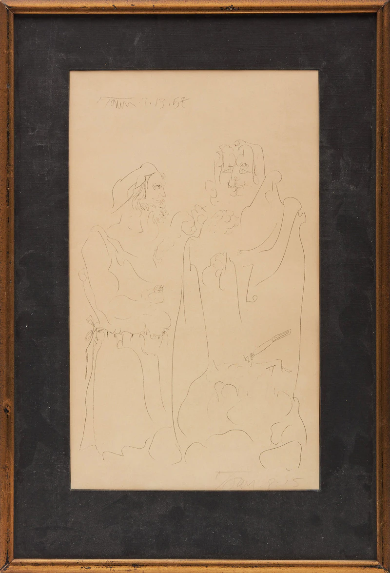 Harold Barling Town, Two Figures, lithograph - view 2