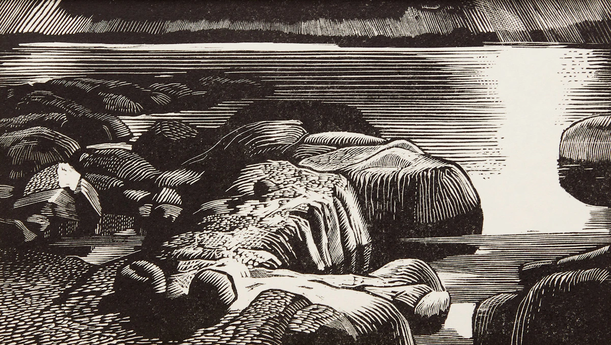 Frederick Alexander Fraser, Tobermory; Wiarton, Ontario , two wood engravings, circa 1931