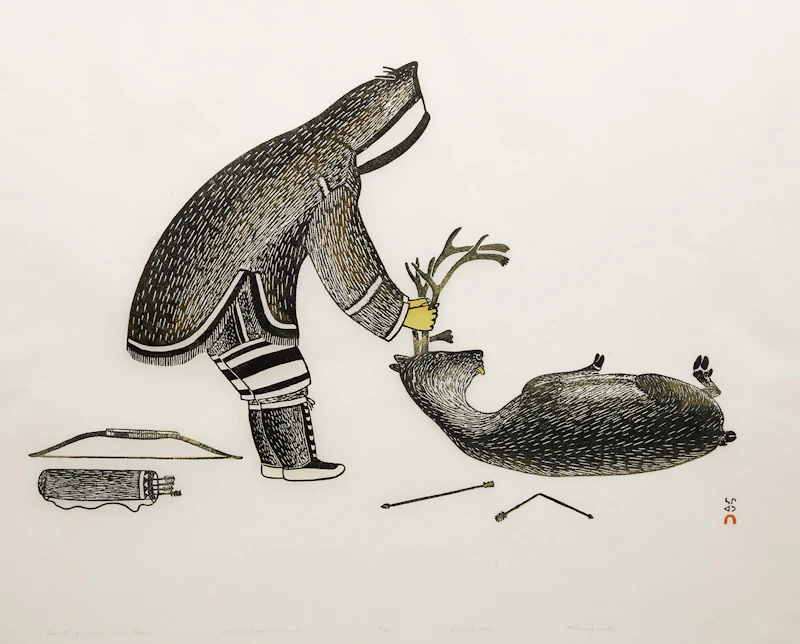 Hunting with the Bow by Kananginak Pootoogook