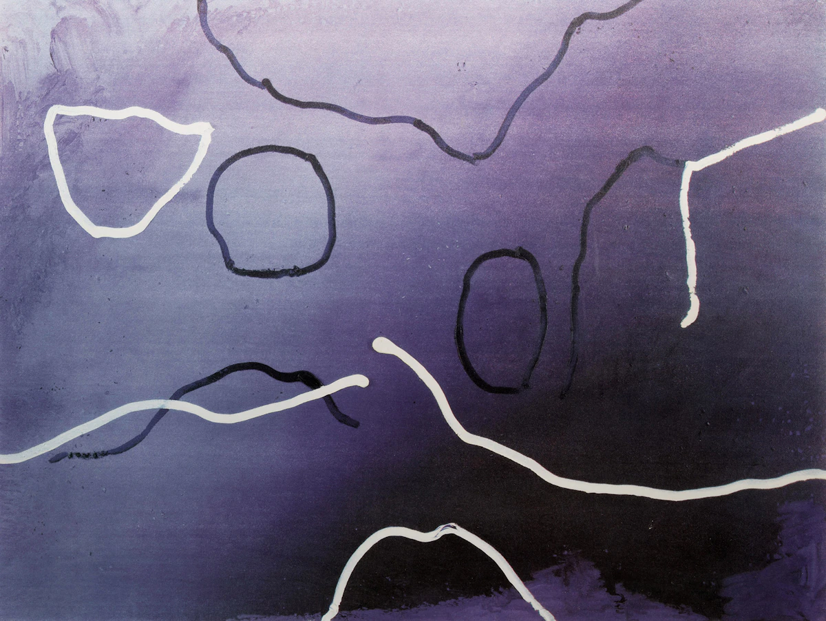 William Ronald, Untitled Abstraction, lithograph, 1990