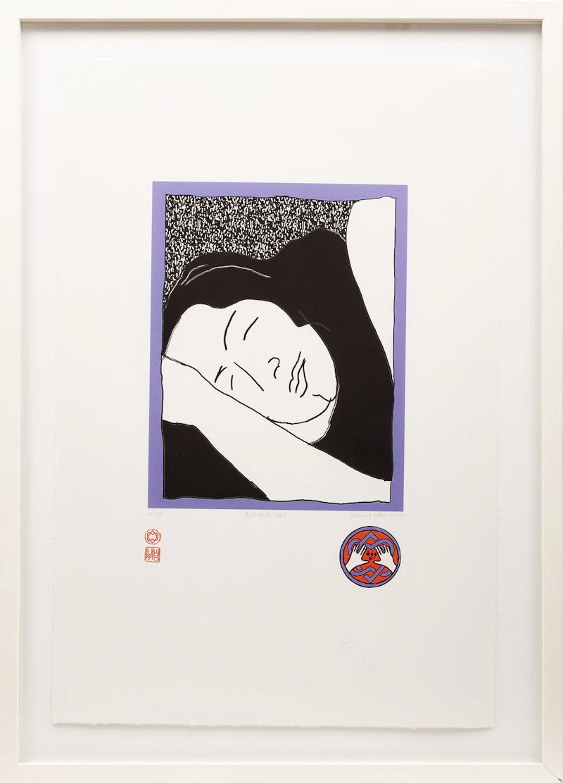 Leonard Cohen, Her Hand in Sand #1; They Gave Me a Medal; Asleep at Last, three serigraphs and an autographed exhibition catalogue - view 8