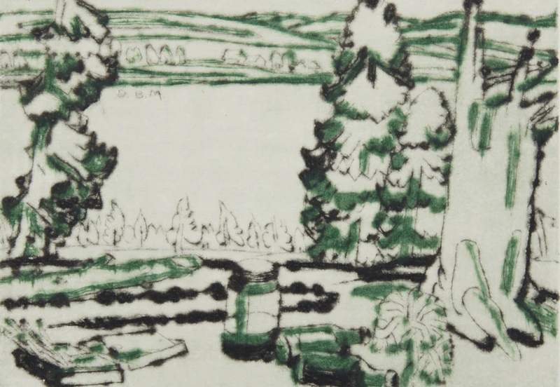 Painting Place (Hilltop)  by David Brown Milne