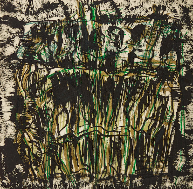 Jean Paul Riopelle, Mauvaise herbe, 1976, colour lithograph