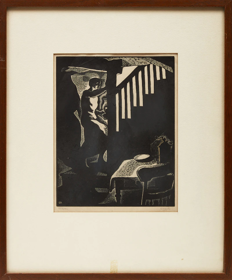 Edwin Headley Holgate, The Stairway, 1930, woodcut print - view 2