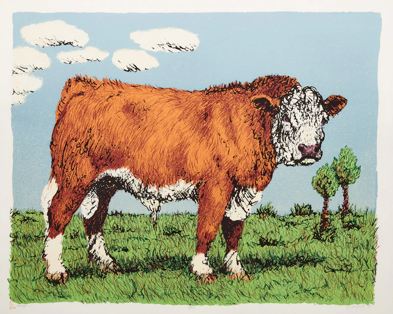 Joe Fafard, Sonny!, colour serigraph