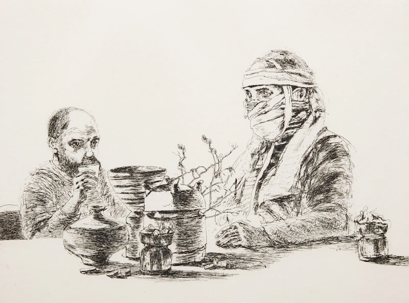 Ivan Kenneth Eyre, Persona; Tea Time, two etchings - view 4