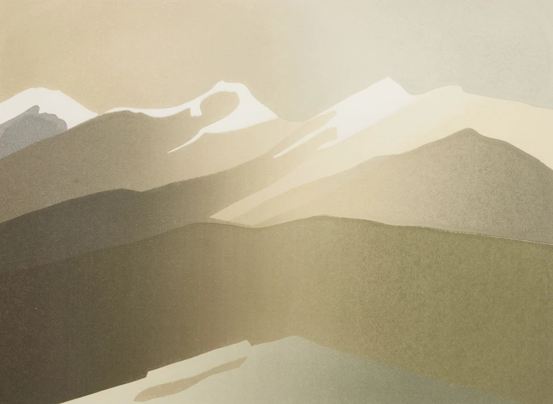 Toni Onley, Black Island/Coast Suite; White Mountain/Western Suite; Selkirk Range/Western Suite, three colour serigraphs - view 7
