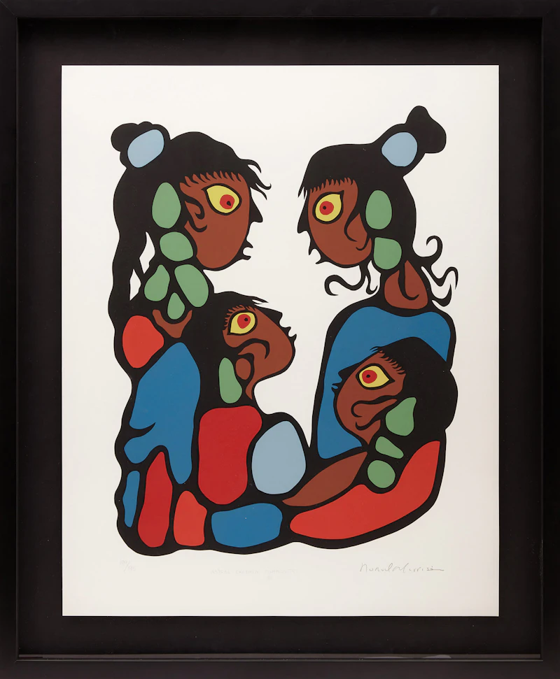 Norval Morrisseau, Astral Children Community (from the Shaman Vision Series One), colour serigraph - view 2