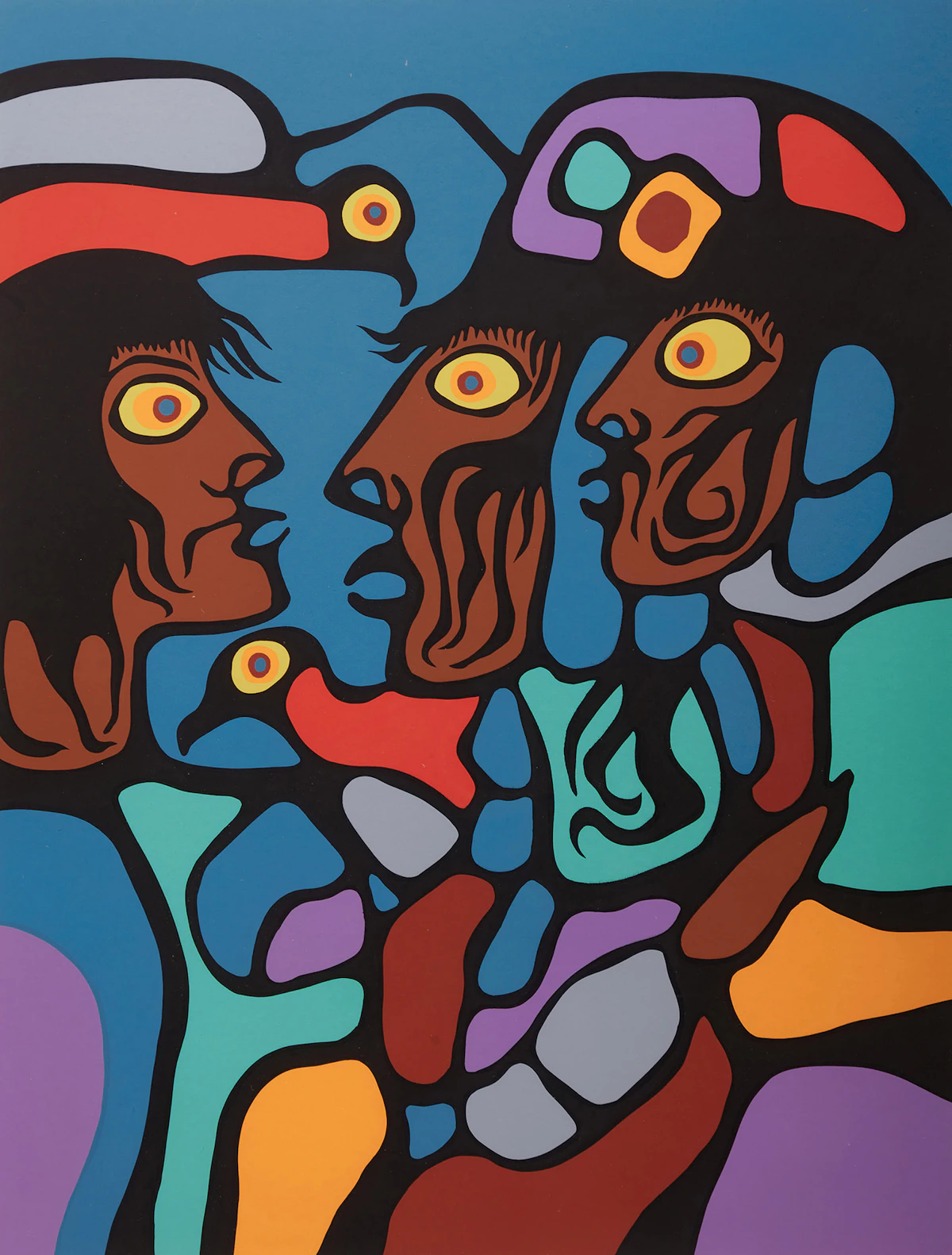 Norval Morrisseau, This Is The Way It Is (from the Shaman Vision Series One), colour serigraph