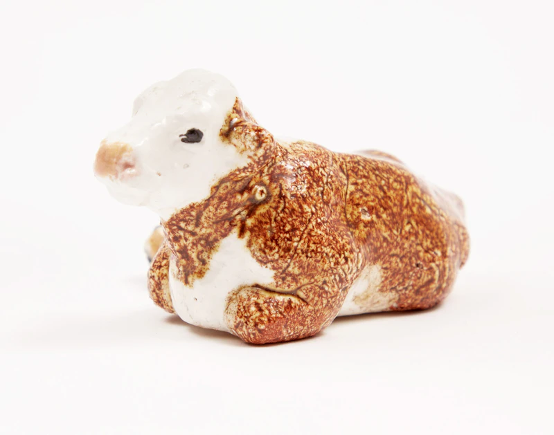 Joe Fafard, Calf Lying Down, glazed ceramic - view 2