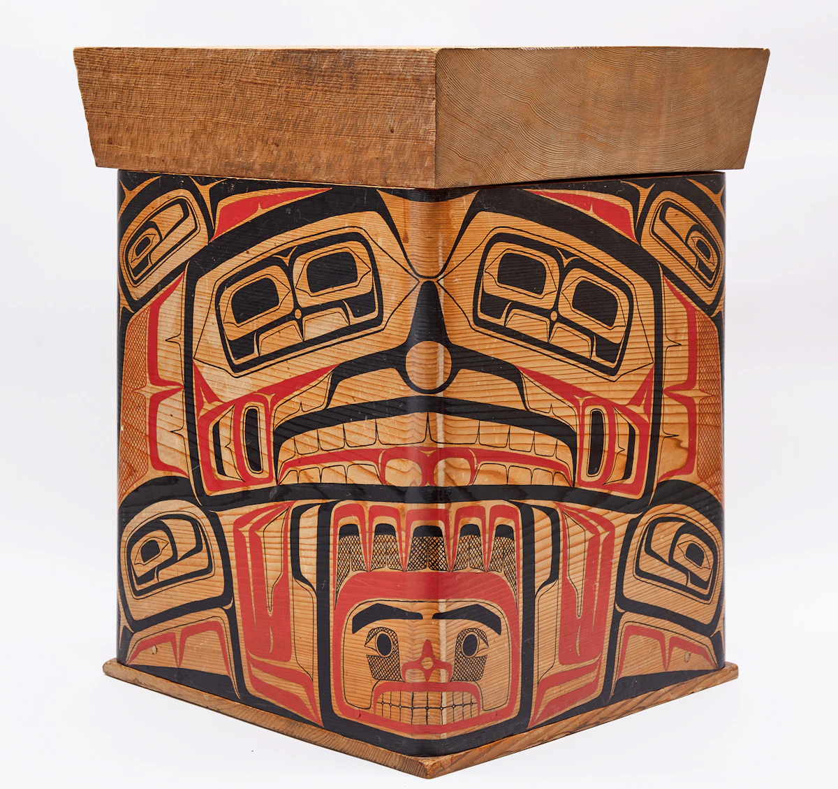 Chris Hindle, Bent Box, carved cedar, 1979